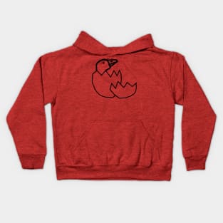 Baby Goose and his Egg Shell Minimal Kids Hoodie